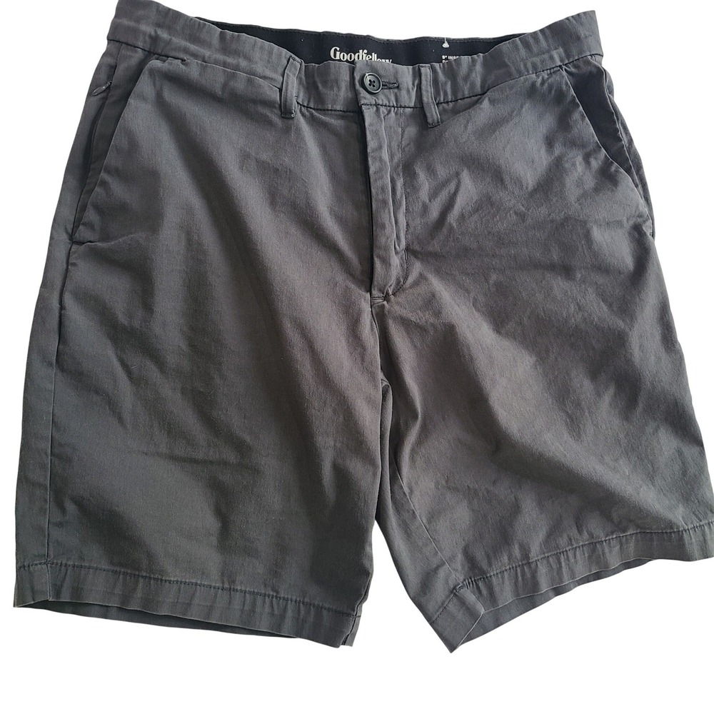 Goodfellow & Co Mens 32 Gray Tech Chino Shorts Stretch Moisture Wicking‎